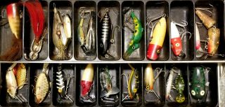 Vintage My Buddy Tackle Box - Packed Full of Old Fishing Lures - 2