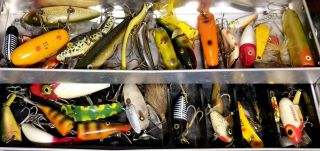 Vintage My Buddy Tackle Box - Packed Full of Old Fishing Lures - 5