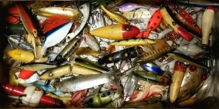 Vintage My Buddy Tackle Box - Packed Full of Old Fishing Lures - 6