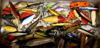 Vintage My Buddy Tackle Box - Packed Full of Old Fishing Lures - 8
