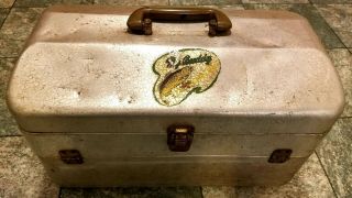 Vintage My Buddy Tackle Box - Packed Full of Old Fishing Lures - 9