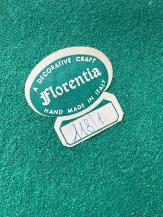 Vtg Italian Florentine Florentia Ashtray Wood Holder Bowl Trinket Coin Tray ❤️m9 8