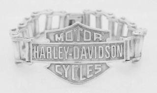 Vintage Taxco Sterling Silver/925 Harley Davidson Bicycle Chain Link Bracelet