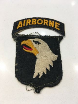 Wwii U.  S.  Army 101st Airborne Infantry Division Patch Cut Edge & Tab