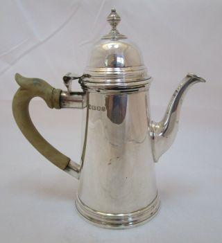 Top Quality Elizabeth Ii Sterling Silver Georgian Style Coffee Pot,  798g,  1962