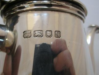 Top Quality Elizabeth II sterling silver Georgian style coffee pot,  798g,  1962 4