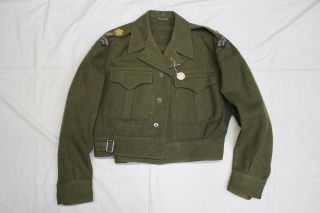 Post Ww2 Canadian Rcasc Lt Col Battle Dress Jacket Named