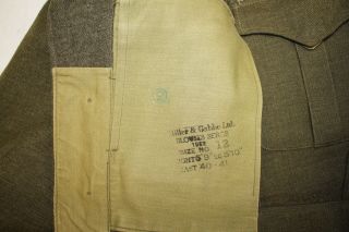 Post WW2 Canadian RCASC Lt Col Battle Dress Jacket Named 3