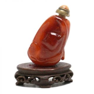 Antique Butter Scotch Amber Snuff Bottle Qing Dynasty