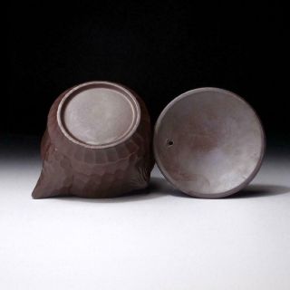 FH17: Vintage Japanese Pottery Sencha Tea Pot,  Hohin,  Banko ware 7