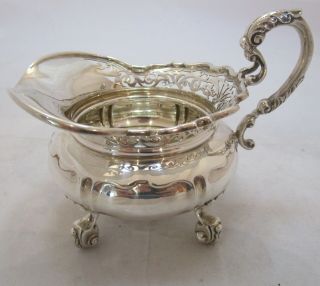 Fine Antique Edwardian Sterling silver pierced rim milk jug,  1907,  241 grams 3