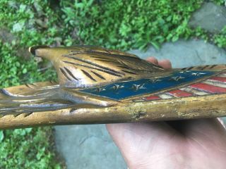 Antique Carved & Painted Gold Gilt Wood Bellamy EAGLE,  Patriotic Stars & Stripes 10