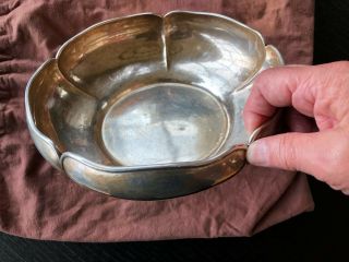 THE KALO SHOP CHICAGO LARGE HAND WROUGHT STERLING LOTUS 5811 ARTS & CRAFTS BOWL 3