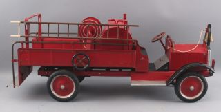 Large Antique 1930s Keystone,  Packard,  Chemical Fire Truck Toy Truck,  NR 4