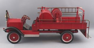 Large Antique 1930s Keystone,  Packard,  Chemical Fire Truck Toy Truck,  NR 8