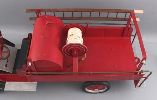 Large Antique 1930s Keystone,  Packard,  Chemical Fire Truck Toy Truck,  NR 9