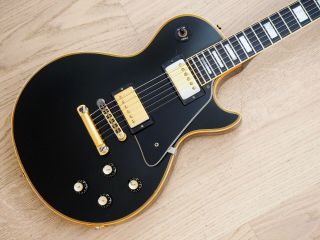 1977 Gibson Les Paul Custom Black Beauty Vintage Electric Guitar W/ Case
