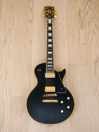 1977 Gibson Les Paul Custom Black Beauty Vintage Electric Guitar w/ Case 2