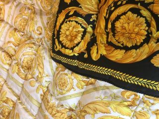 10K VERY RARE GIANNI VERSACE 100 SILK BAROCCO COMFORTER KING REVERSIBLE 5