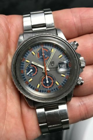 1970 ' s Vintage Tudor Rolex BLUE Monte - Carlo Chronograph ref.  94210 2