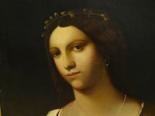 Fine Large 19th Century Portrait Italian Old Master Lady Sebastiano DEL PIOMBO 6