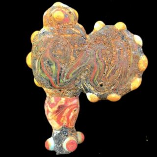 Rare Huge Phoenician Votive Glass Axe Head Artefact 300bc Quality (3)