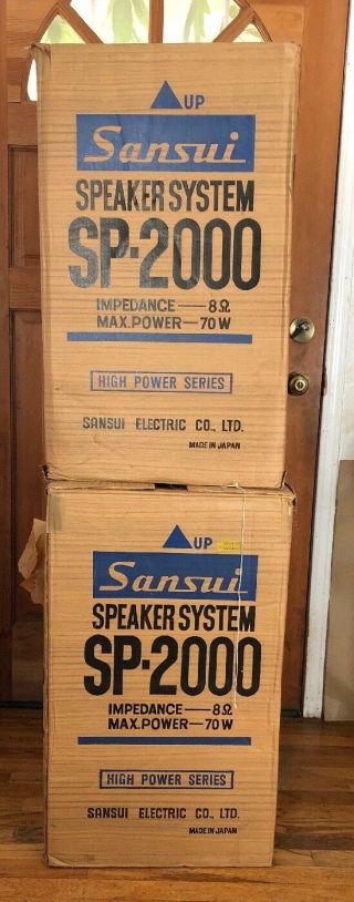 Vintage Sansui Sp - 2000 4 - Way 6 Loud Speakers.  ? Rarehigh Power Series