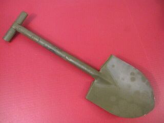 Wwii Era Early Us Army M1910 Intrenching Tool T - Handle Shovel - Us Ames 1943 1