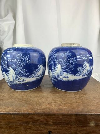 antique chinese blue and white ginger jar 4