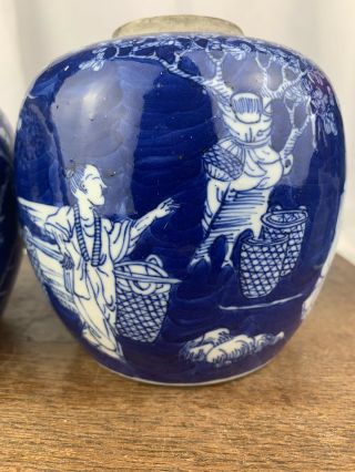 antique chinese blue and white ginger jar 7