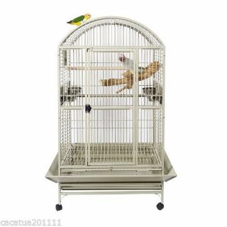 RAINFOREST SANTOS DOME TOP CAGE FOR MEDIUM TO LARGE PARROTS - ANTIQUE OR STONE 2