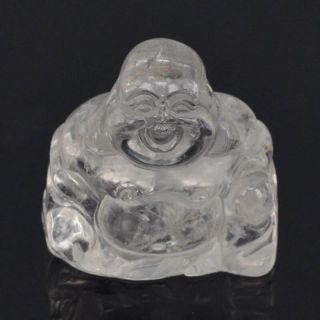 1.  1 Inch Natural Clear Quartz Carved Maitreya Happy Laughing Buddha Figurine