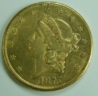 1875 Cc Gold Double Eagle $20 Rare Carson City Twenty Dollar Old Us Coin
