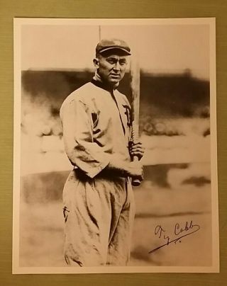 Ty Cobb Detroit Tigers 1940s Vintage B&w Photo
