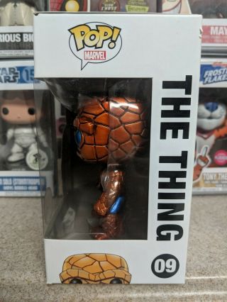 Funko Pop MARVEL THE THING Metallic 1/480 2011SDCC FANTASTIC FOUR 09 RARE 2