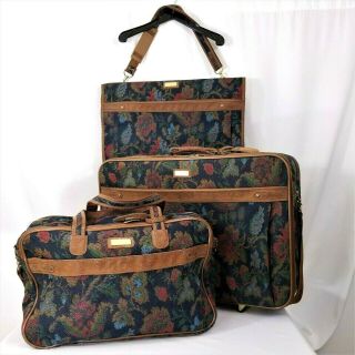Givenchy Tapestry Luggage Travel Suitcase Garment Bag Overnight Satchel Vintage