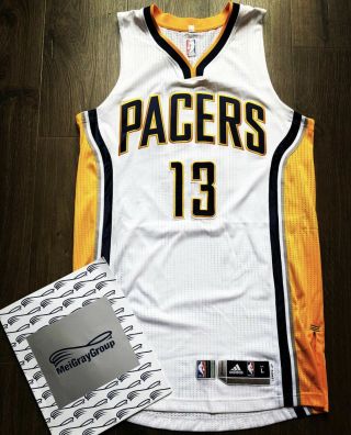 Paul George 2015 - 16 Indiana Pacers Game Worn/used Jersey Meigray.  Very Rare