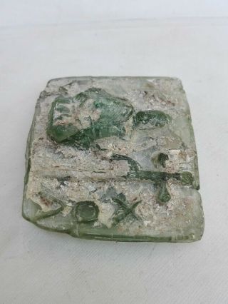 Style Pendant Roman Ancient Intaglio Cross Holds Stone Artifact Glass Antique 5