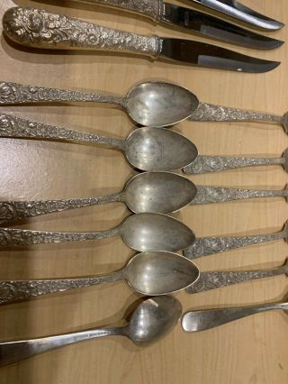 s.  kirk son sterling silver repousse Early 1900 ' s Sterling Silver Flatware 4