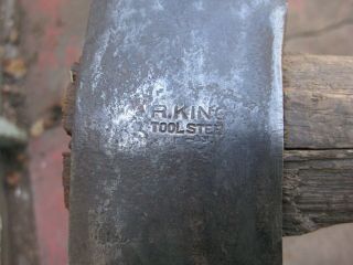 Vintage rare hard to find Collins R King tool steel high toppers axe. 4
