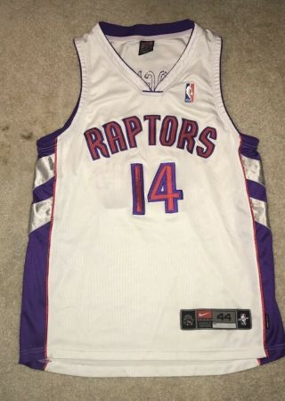 Tyrone Muggsy Bogues Toronto Raptors Authentic Nike Jersey 44 Large Vintage Sewn