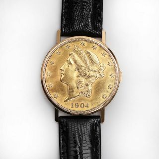 Vacheron Constantin $20 gold coin watch,  1 owner,  rare, 8