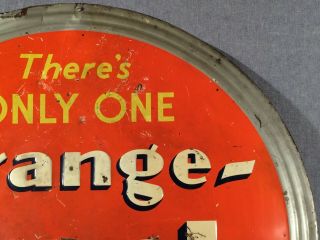 Antique Orange Crush Embossed Painted Tin Sign B - 5911 1939 Large 35 3/8 