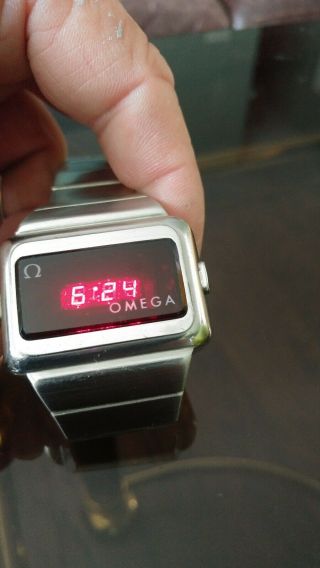 Omega TC2 Stainless Steel Vintage digital Led Time Computer Watch 2
