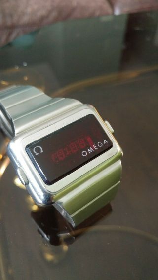 Omega TC2 Stainless Steel Vintage digital Led Time Computer Watch 3