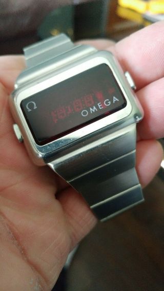 Omega TC2 Stainless Steel Vintage digital Led Time Computer Watch 5