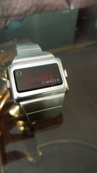 Omega TC2 Stainless Steel Vintage digital Led Time Computer Watch 8