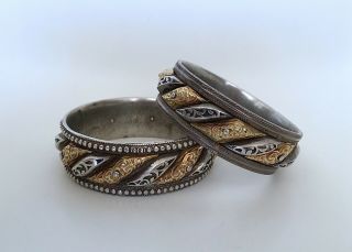Moroccan Berber Gold And Silver 2 Bracelets 
