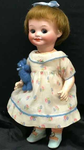 GOOGLY Armand Marseille Larger 323 Closed - Mouth Antique Doll Bisque Head German 2