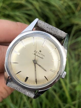 1960s Vintage Zenith Automatic Mens Dress Watch 2522p 35mm Swiss Made
